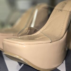 Chic Beige Platform Heels